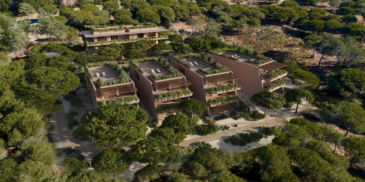 Residential masterplan aerial visualisation